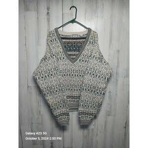 Vintage Concrete Mix XLT V Neck Grandpa Sweater